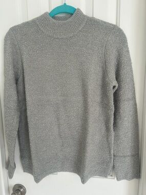 Alfani Gray Crewneck Bouclé Sweater